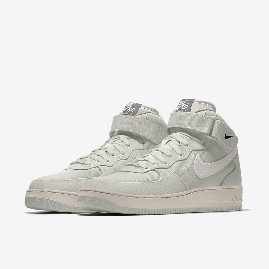 Giày Nike Air Force 1 Mid By You Nam Xám Trắng